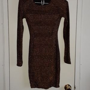 Gold sequin bodycon dress